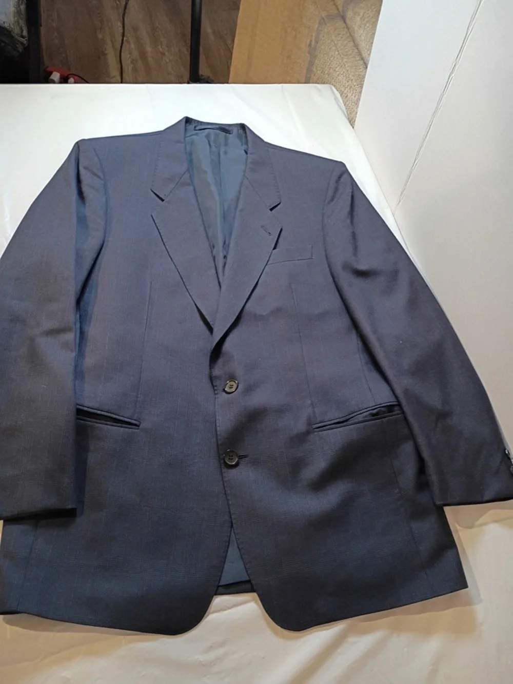 Men’s Boston Blazer 44R Black Classic 2 Button Suit Jacket